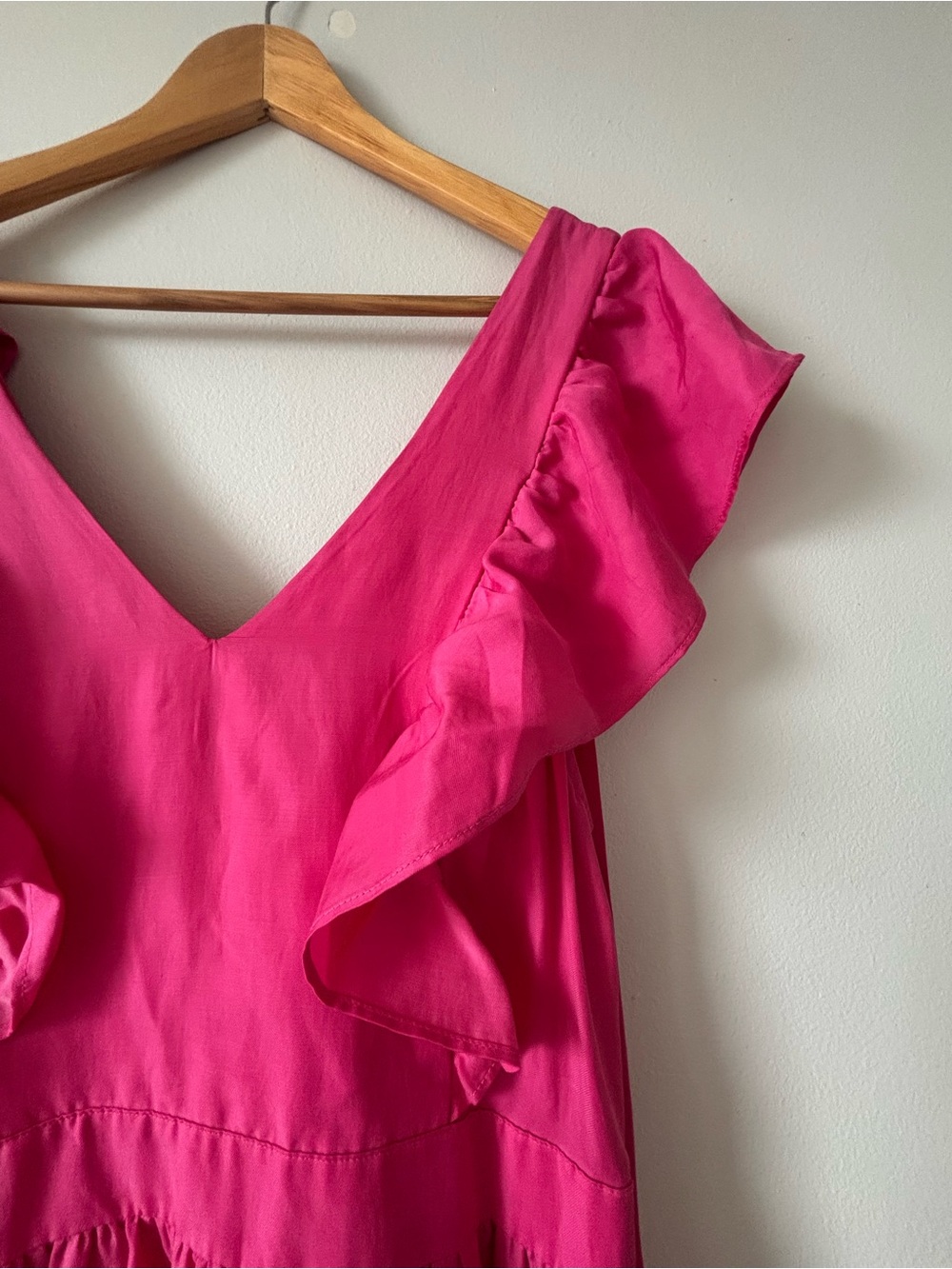 Scotch & Soda Bright Pink Ruffle Maxi Dress - Brand New - Picture 3 of 10